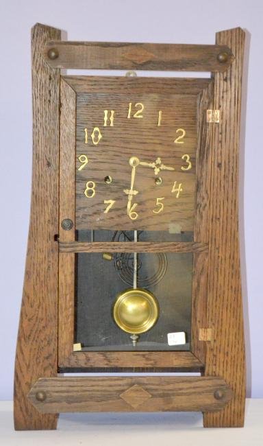 Antique Mission Oak New Haven Shelf Clock