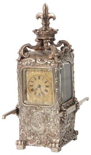 Bronze Sedan Chair Carriage Clock