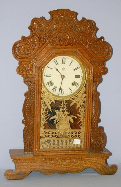 Antique Waterbury Oak “Tiffin” Kitchen Clock