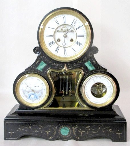 French Multi Function Barometer/Therm. Clock