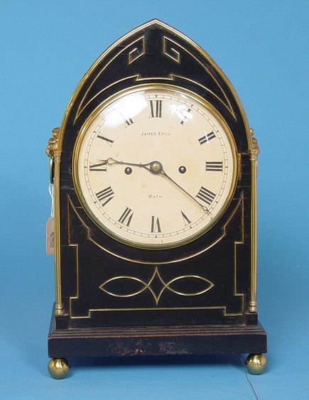 English Regency Inlaid Fusee Bracket Clock