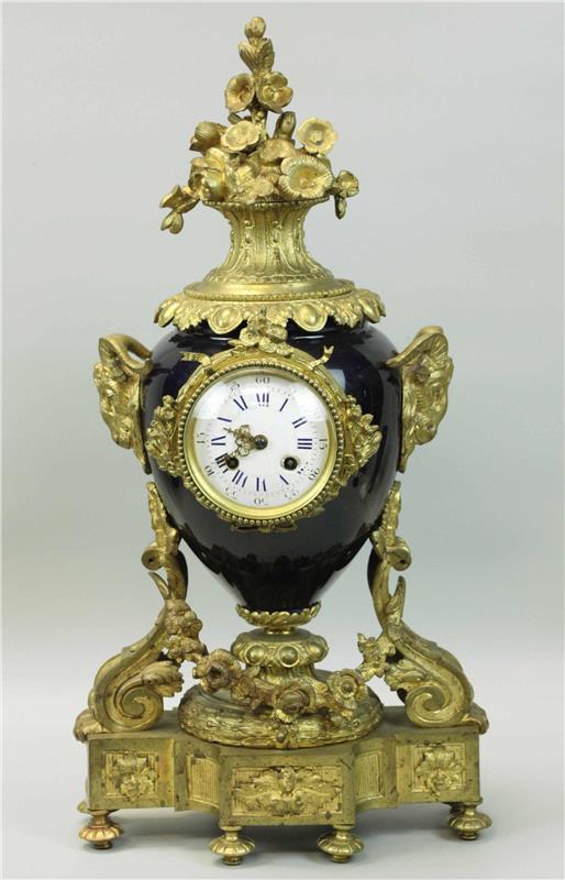 19th Century Dore Bronze Clock