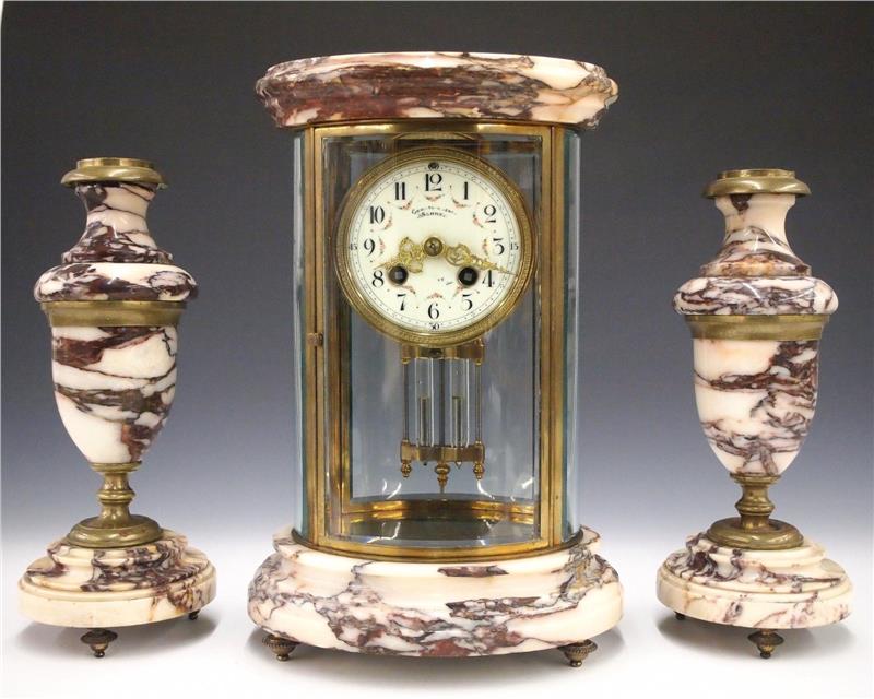 French 3 pc Clock Set