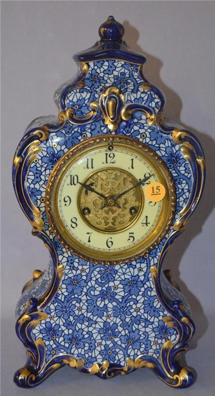 Antique Waterbury Porcelain Mantle Clock