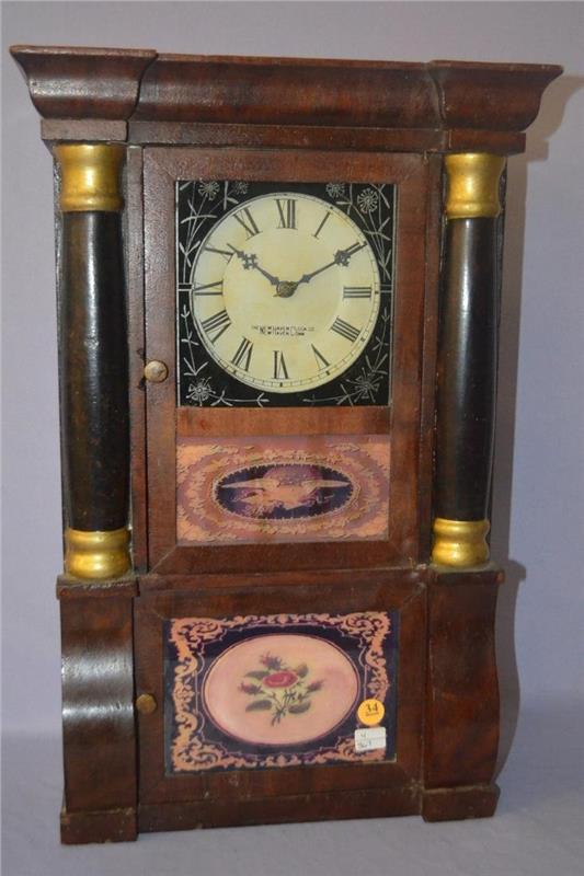 Antique New Haven column Mantle Clock