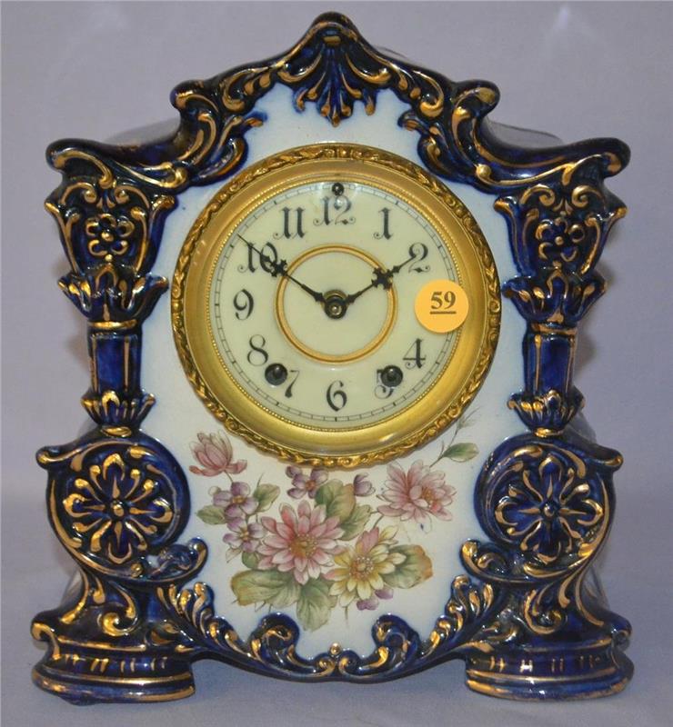 Antique Waterbury Parlor #95 porcelain Mantle Clock