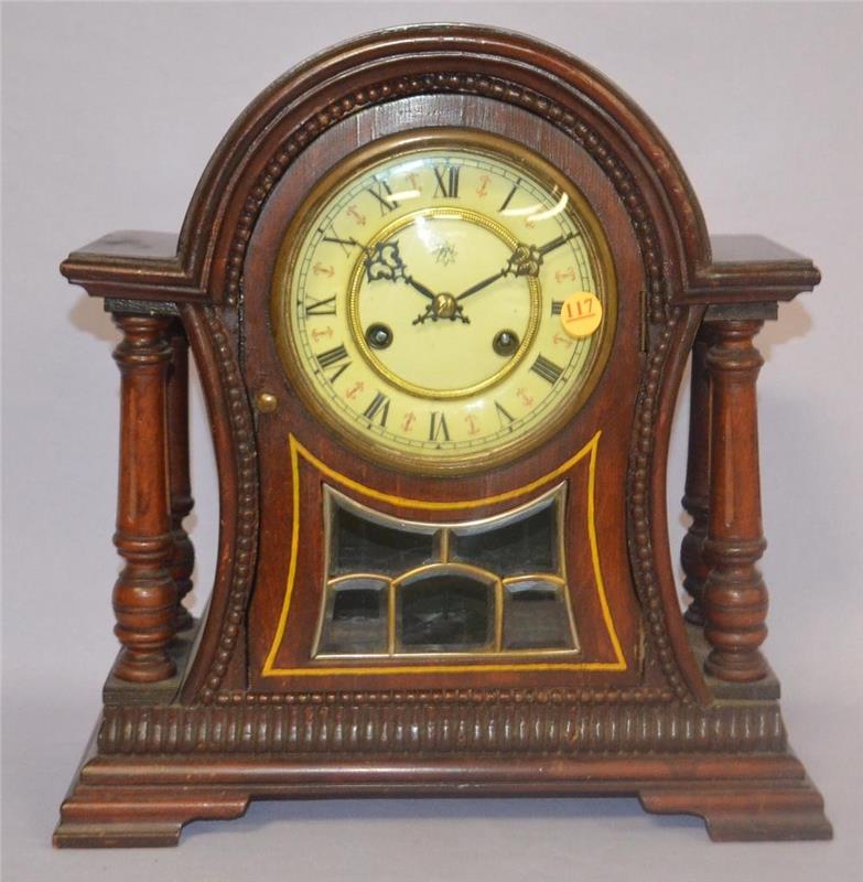 Antique Junghans 4 Column Mantle Clock