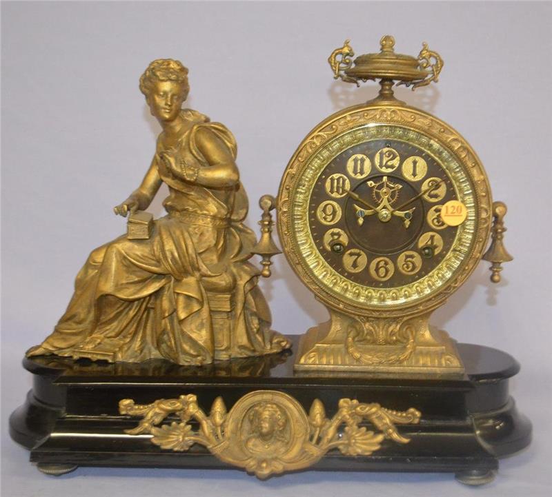 Antique Ansonia Statue #426 figure Clock