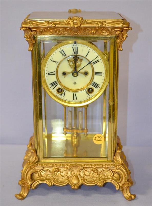 Antique Ansonia (peer) Crystal Regulator Clock