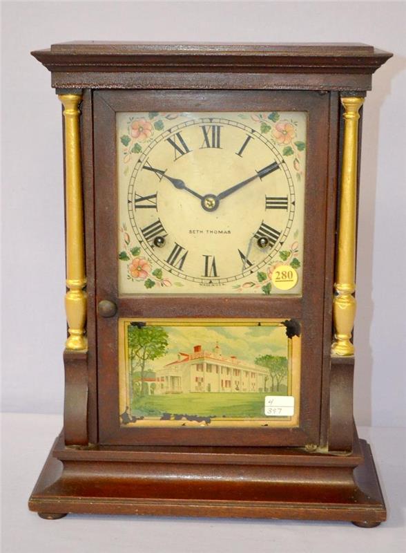 Antique Seth Thomas Column Gilt Mantle Clock