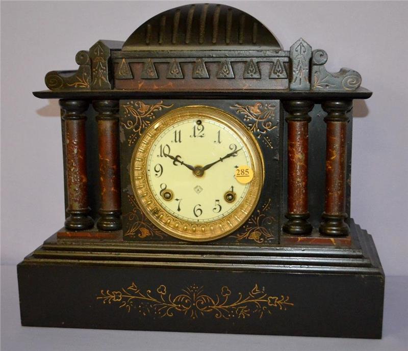 Antique Ansonia (Bombay) Iron case Mantle Clock