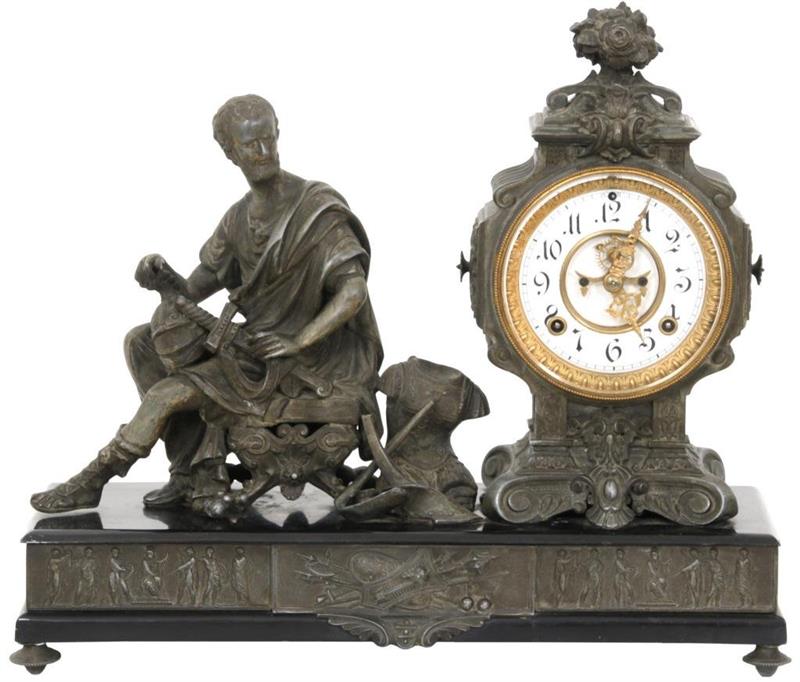 Ansonia "Cincinnatus" Figural Mantel Clock