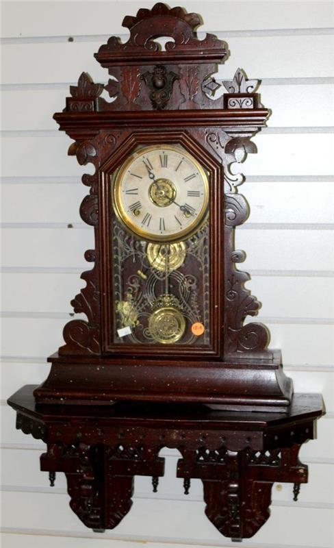 Antique Ingraham Shelf Clock w/ Shelf