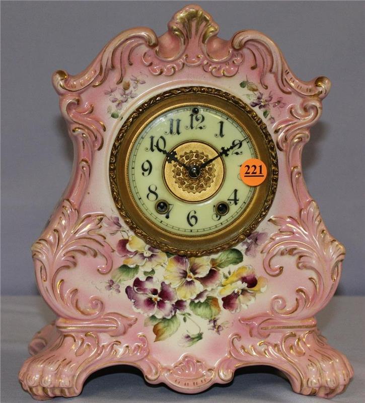 Antique Waterbury Parlor No.91 Porcelain Clock