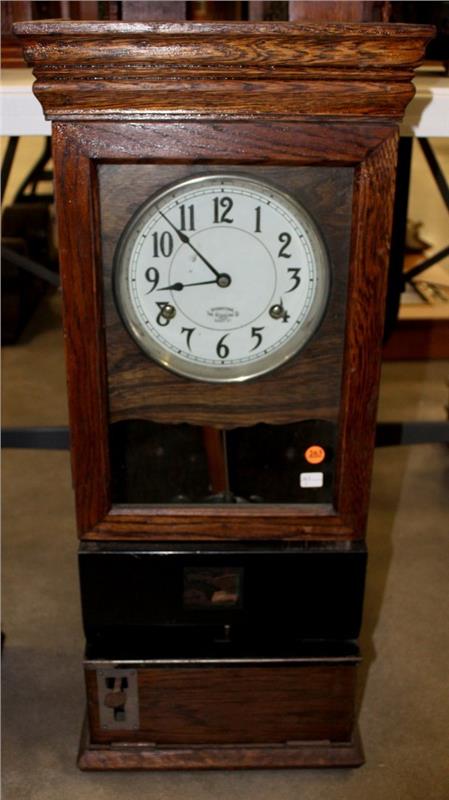 Antique International Time Recording Clock