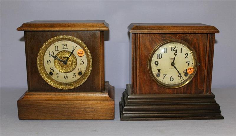 2 Ingraham Cottage Mantle Clocks