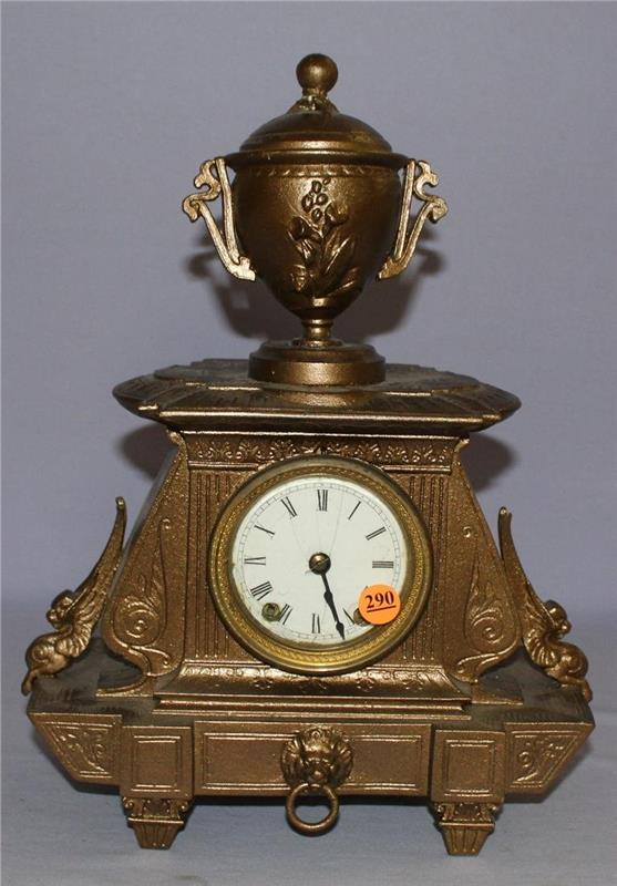 Antique Seth Thomas & Sons Iron Case Mantle Clock