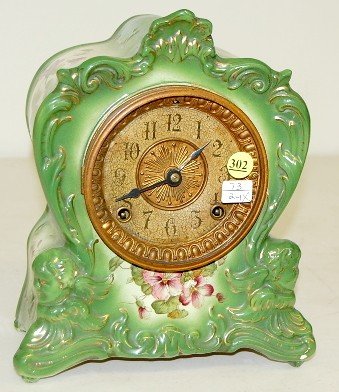 Ansonia “Tuxedo” China Case Clock