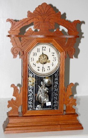 Oak Kitchen Clock w/ Alarm