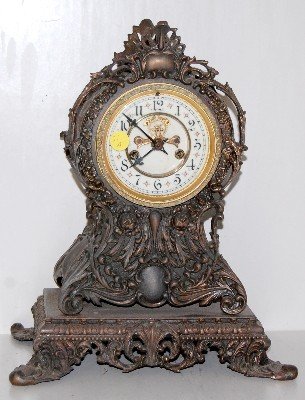 Waterbury “Vorick” Ornate Antique Metal Clock