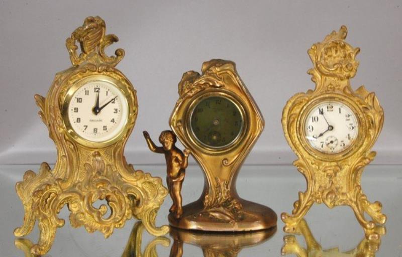 3 French style Novelty Clocks