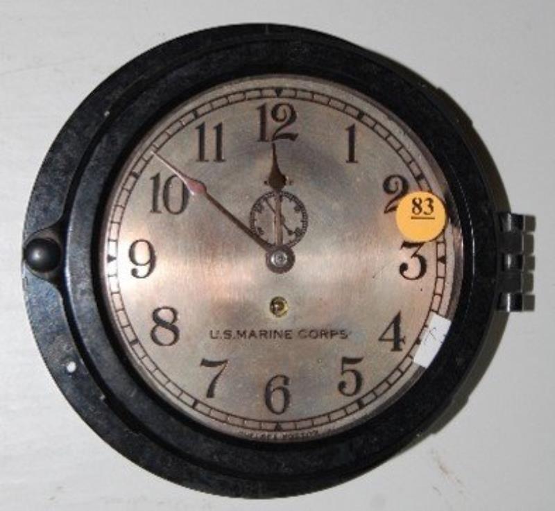 Chelsea U.S. Marine Corps. TO Ships Clock