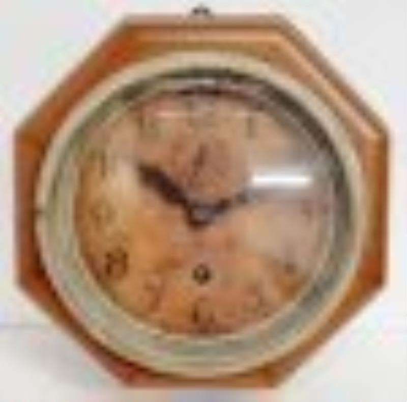 Seikosha Imperial Japanese Navy Octagonal Wooden Clock