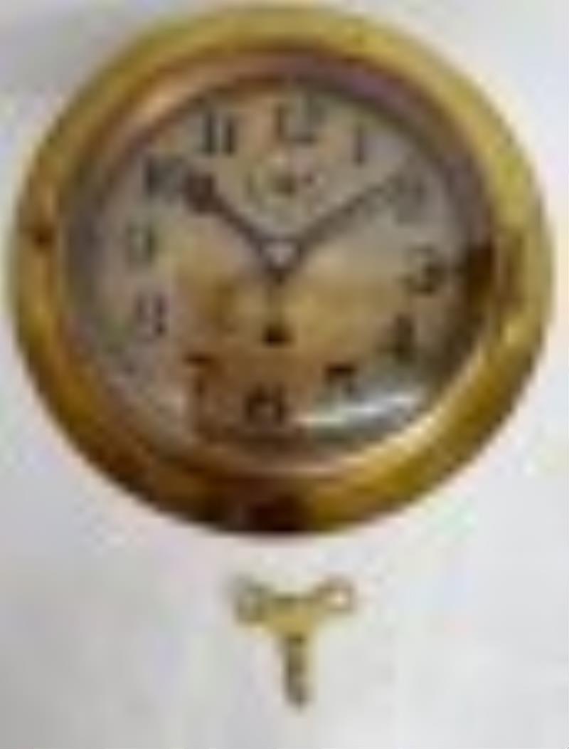Seikosha WWII Japanese Brass Fusee 5Day Wind Wall Clock