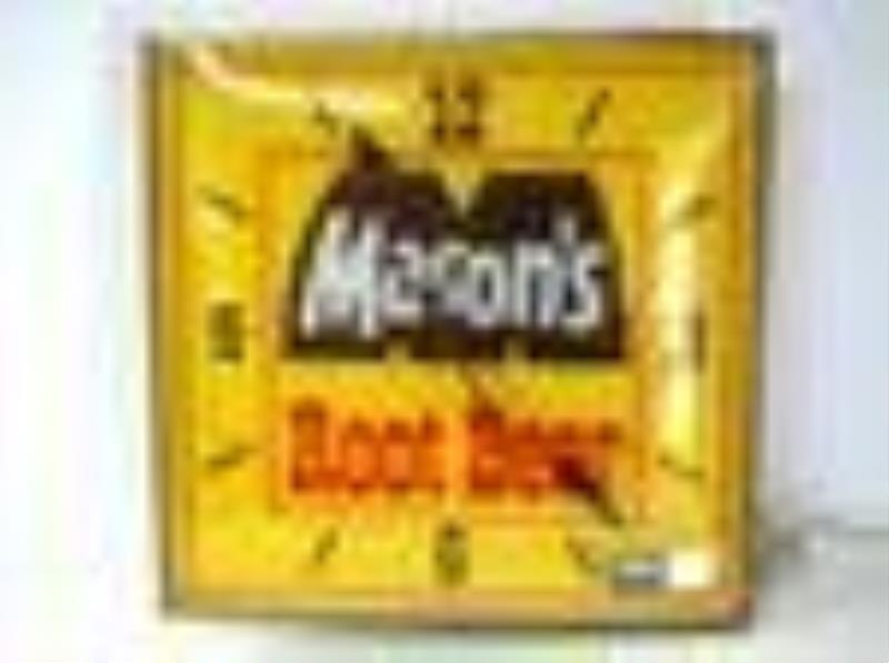 Lighted Mason's Root Beer clock