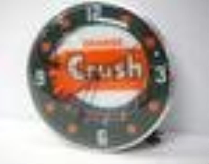 Lighted Orange Crush clock by Pam Clock