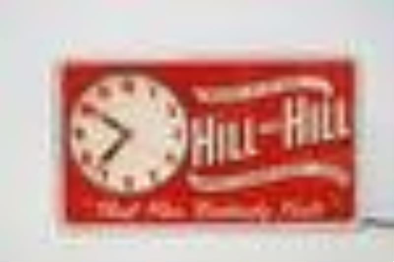 Lighted Hill and Hill Whiskey clock
