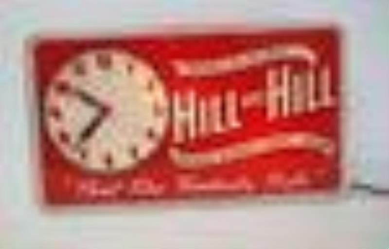 Lighted Hill and Hill Whiskey clock