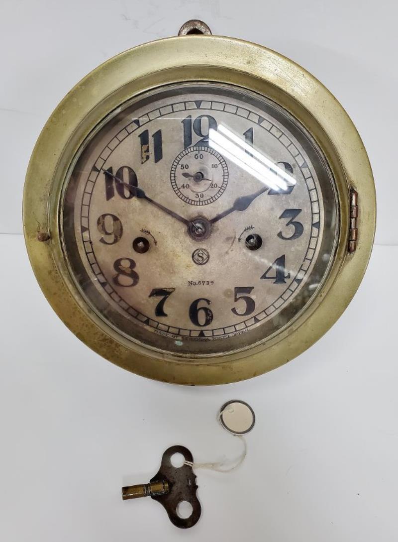 IJN Striker Seikosha Very Early Production Brass Clock