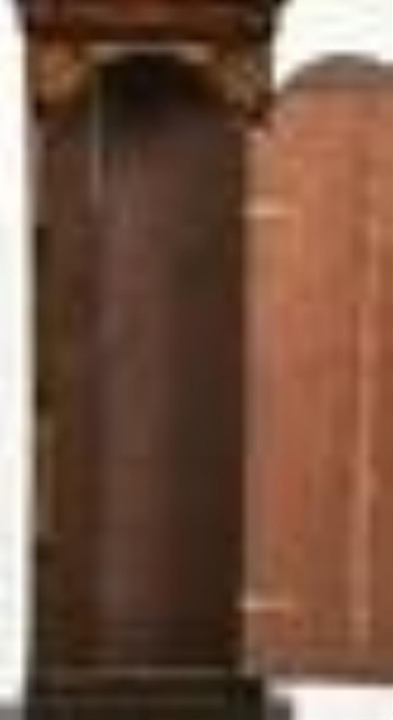Early Georgian Japanned Tall Case Clock