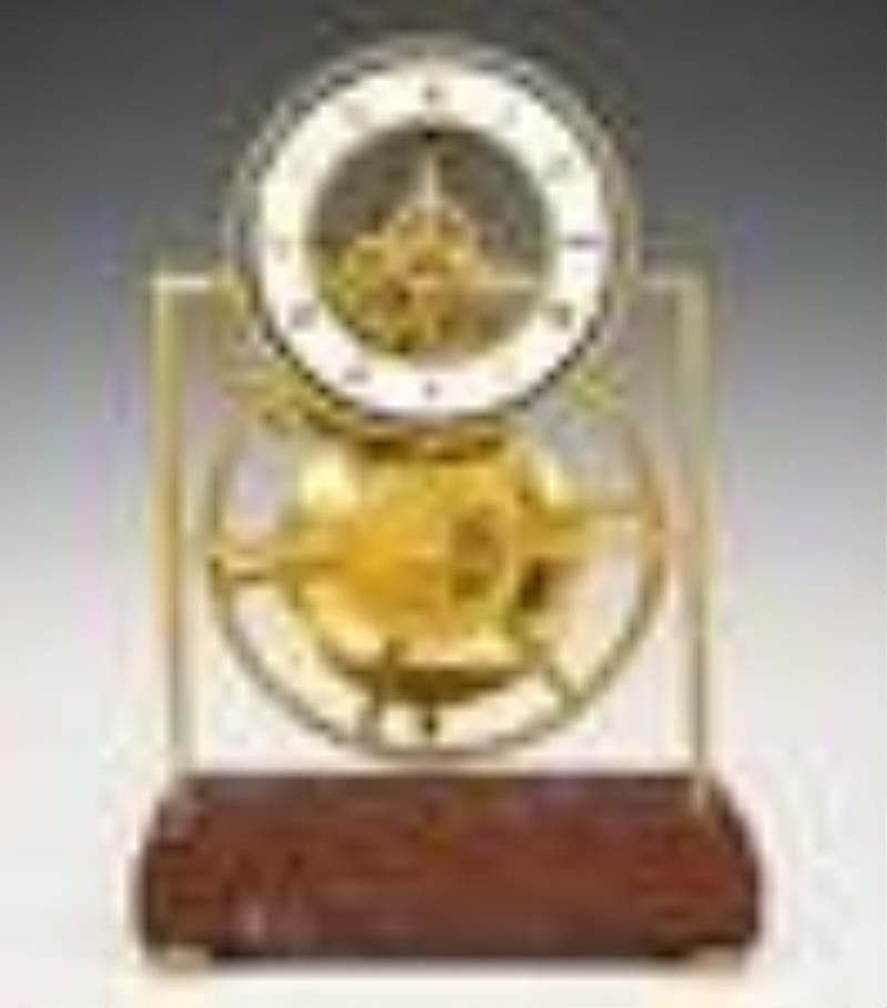French Great Wheel Skeleton Clock