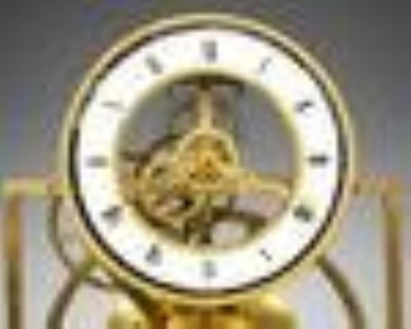 French Great Wheel Skeleton Clock