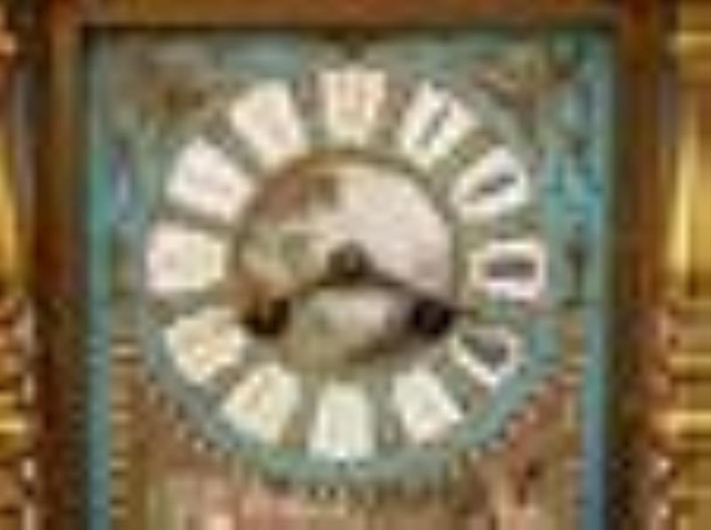 German Bronze & Porcelain Clock Set