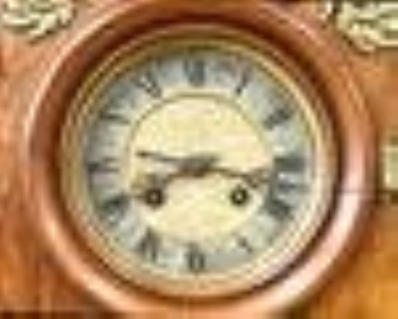 German Carved Oak Wall Clock