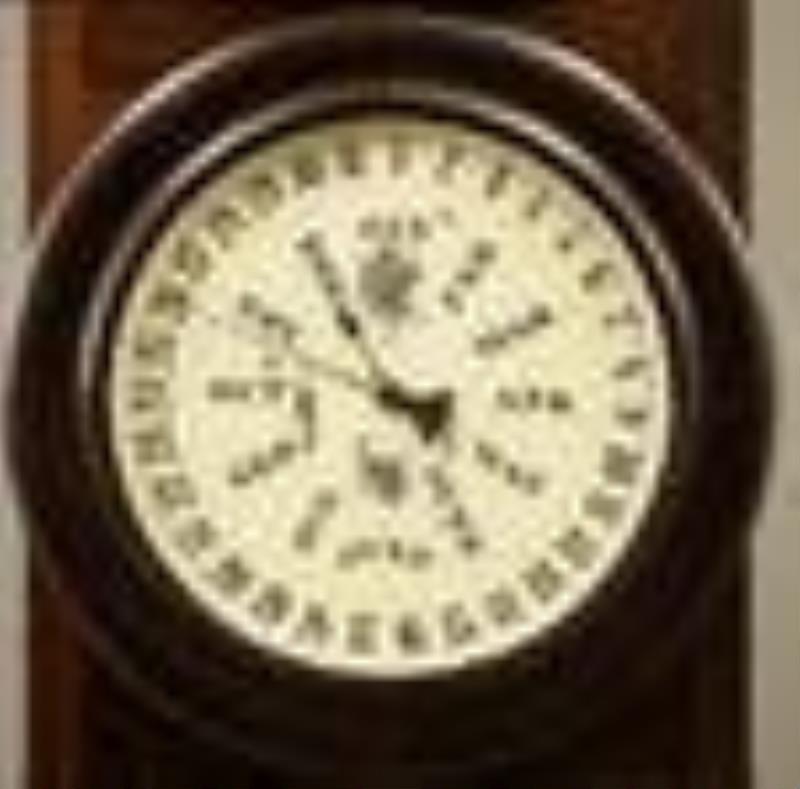 L.F. & W.W. Carter Calendar Wall Clock