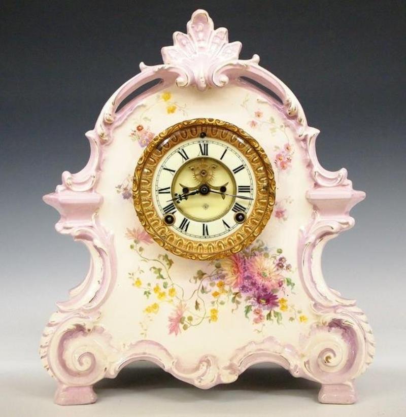 Ansonia La Bretagne China Shelf Clock