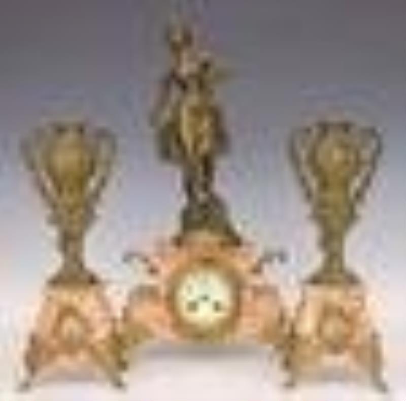 Japy Freres French Clock Set