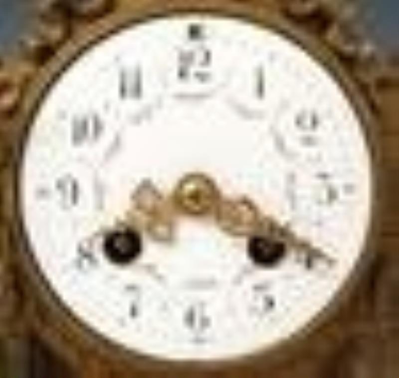 French Bronze & Marble Mantel Clock