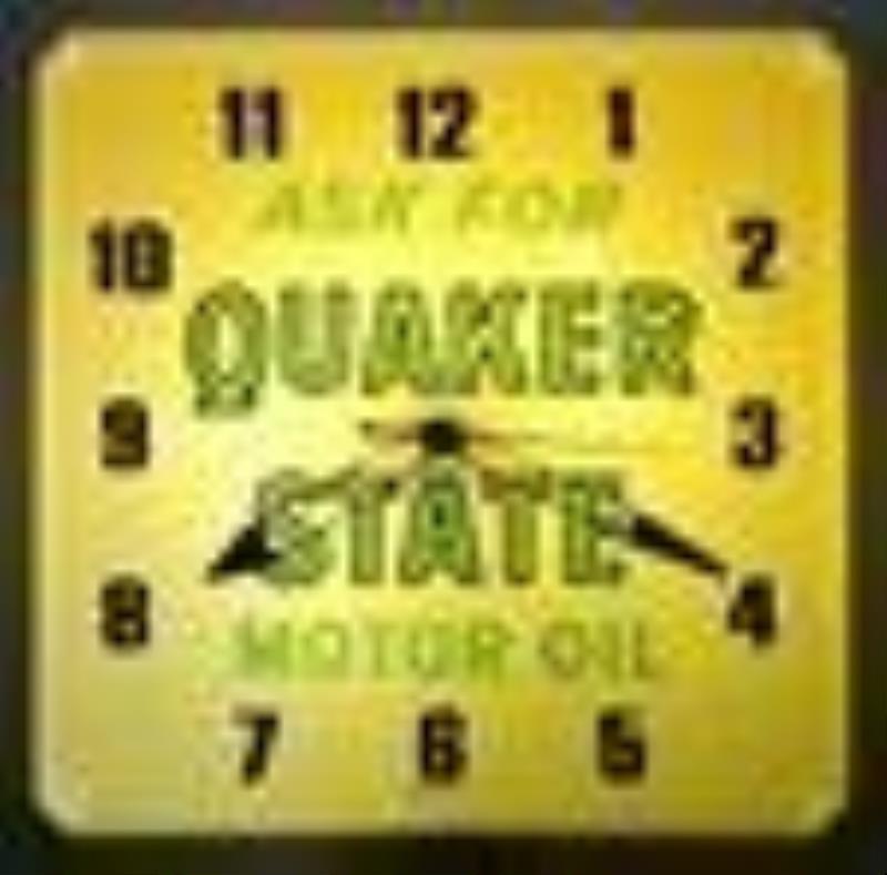 Quaker State Motor Oil Advertising Clock