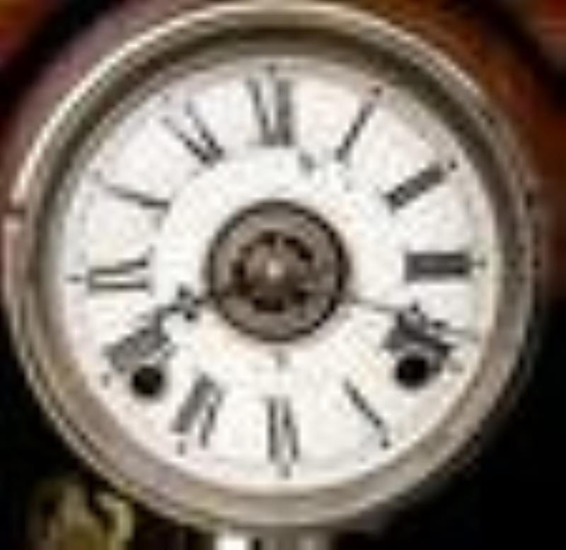 E.N. Welch Round Gothic Shelf Clock