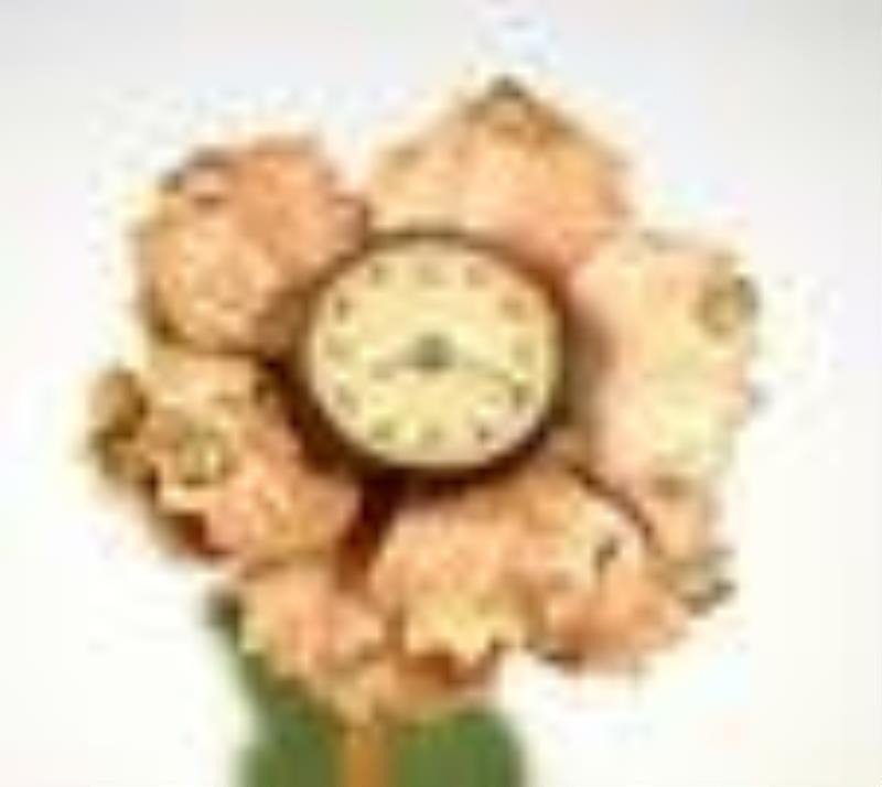 German Floral Novelty Clock