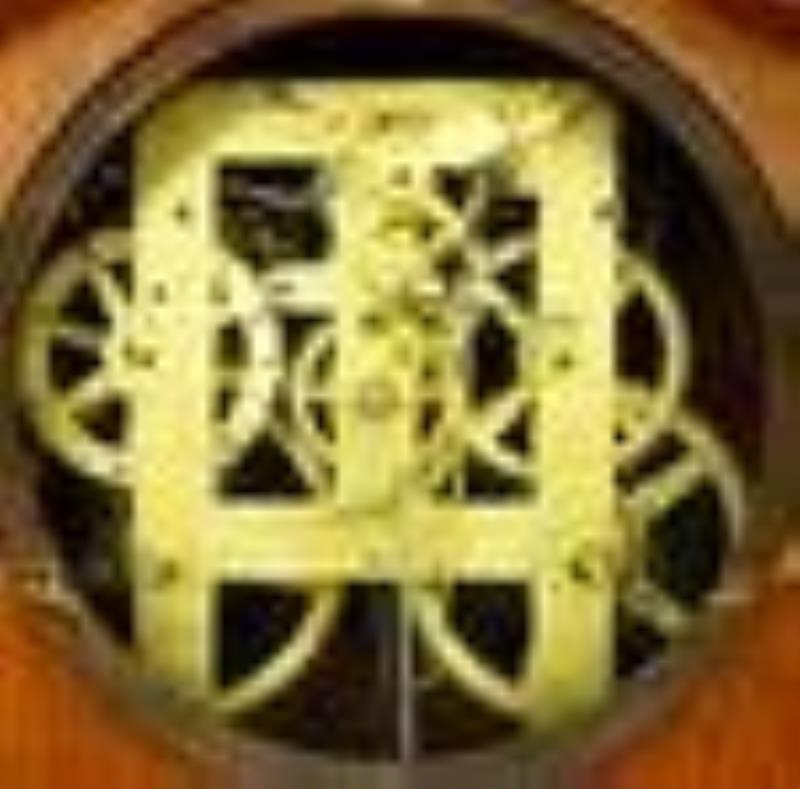 Ingraham Mosaic Front Doric Shelf Clock