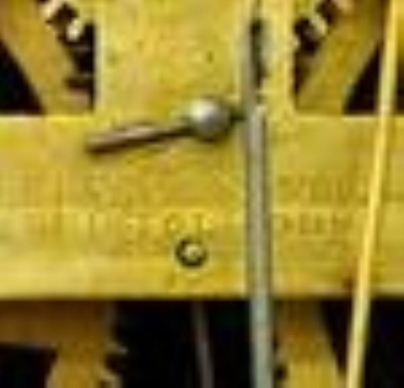 Ingraham Mosaic Front Doric Shelf Clock