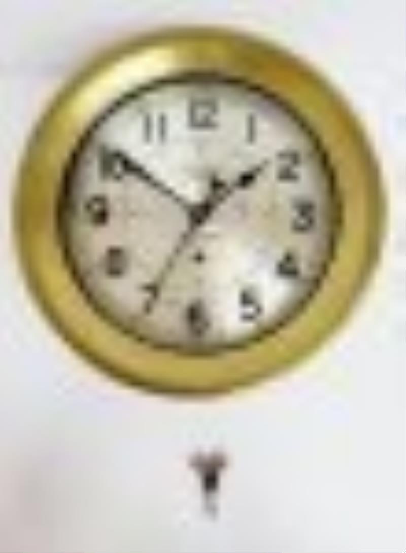 Large Rare 1950s Military Chelsea 8.5 Inch Brass Clock