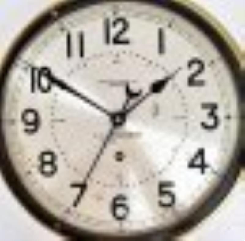 Large Rare 1950s Military Chelsea 8.5 Inch Brass Clock