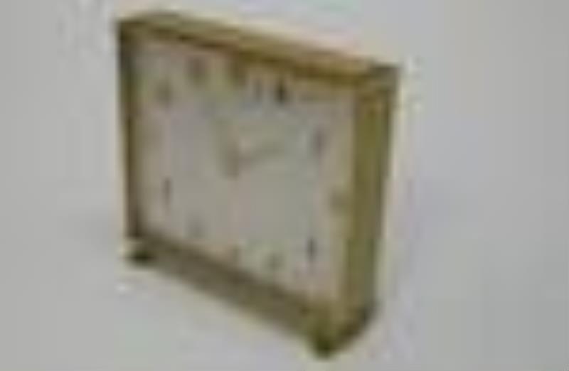 Tiffany & Co Gold Finish 8 day Desk Clock Ca 1969